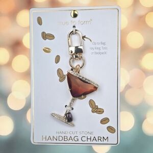 True to Form Espresso Martini Handbag Charm with Coffee Bean